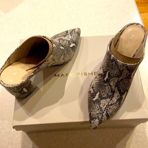 Mark Fisher Snakeskin Block Heels